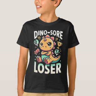 Barns "Dino-Sore Loser" - Ledsen Dinosaur Design T Shirt