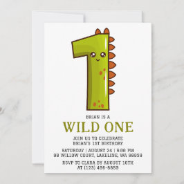 Barns djungeldjungel vild en första födelsedag inbjudningar