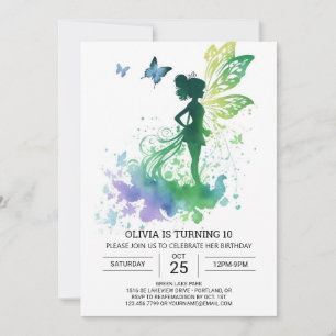 Barns fantastiska Fairy Birthday Magic Inbjudningar