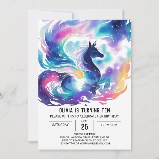 Barns fantastiska födelsedag inbjudningar (Framsida)