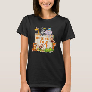 Barns får Vild I är 4 år gammalt zoo-djur T Shirt