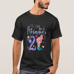 Barns flickor 2:a födelsedag Den här lilla Sjöjung T Shirt