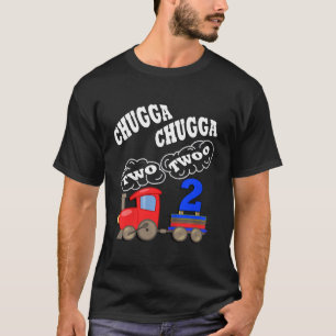 Barns födelsedag 2 år gammal Chugga 2 Twoo Party T Shirt