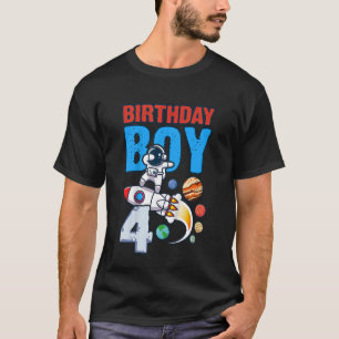 Barns födelsedag Boy 4 Years Old Space Rocket Dabb T Shirt