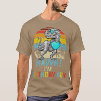 Barns födelsedag Boy Dino Rex Dinosaur Boys Matchi T Shirt