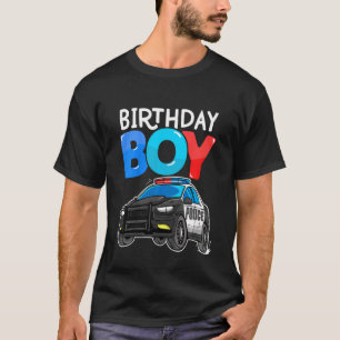 Barns födelsedag Boy Police Car Policeman Theme Bi T Shirt