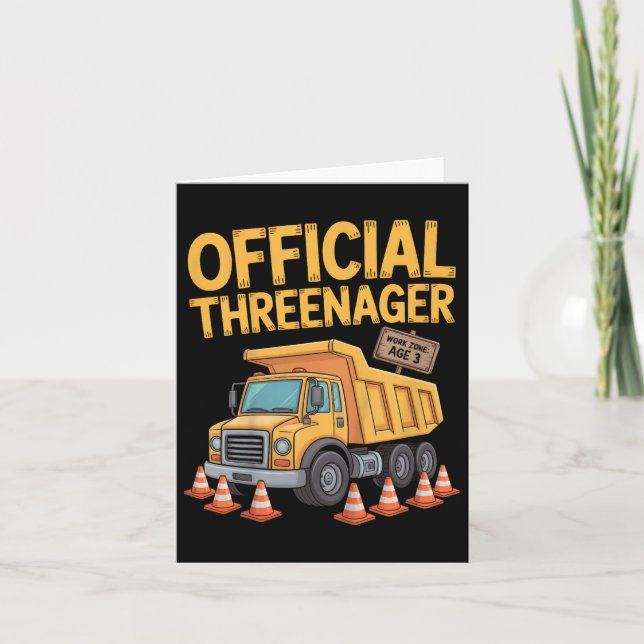 Barns födelsedag Boy Tre år gammal Threenager Cons Kort (Framsida)