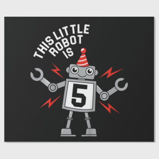 Barns födelsedag Boys Robot Robotics Costume Gift Presentpapper