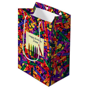Barns födelsedag Crayon Custom Name Medium Gift-f