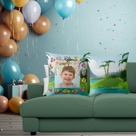 Barns födelsedag Decor Dekorativ kudde i Baby Dino