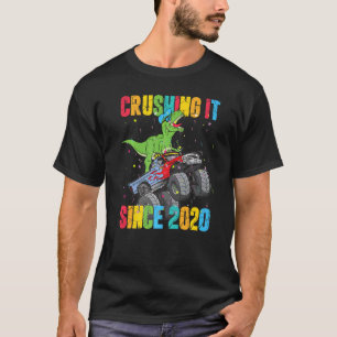 Barns födelsedag Dinosaur Monster Lastbil som kros T Shirt