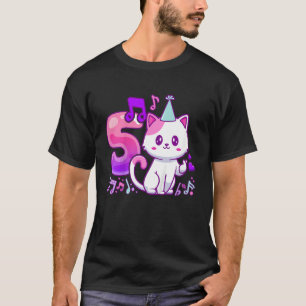 Barns födelsedag-flicka 5 år, K-pop-finger hjärta T Shirt