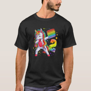 Barns födelsedag Girl 2, Unicorn, nummer 2 T Shirt