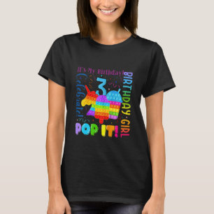 Barns födelsedag Girl Pop it Unicorn Ice Cream Kop T Shirt