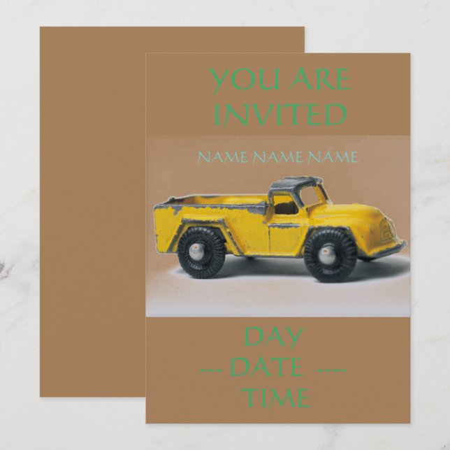 barns födelsedag inbjudningar (Fram/baksida)