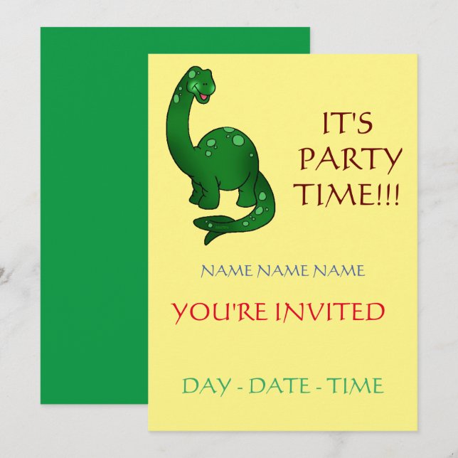 barns födelsedag inbjudningar (Fram/baksida)