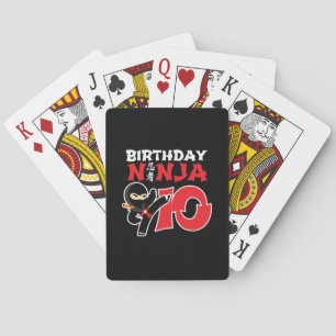 Barns födelsedag Ninja - 10 år gammalt Party-tema Casinokort
