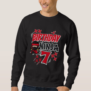 Barns födelsedag Ninja 7:e B'Day Boy Karate 7:e År Lång Ärmad Tröja