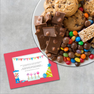 Barns födelsedag-partiinbjudningar {Candy Buffet} Inbjudningar