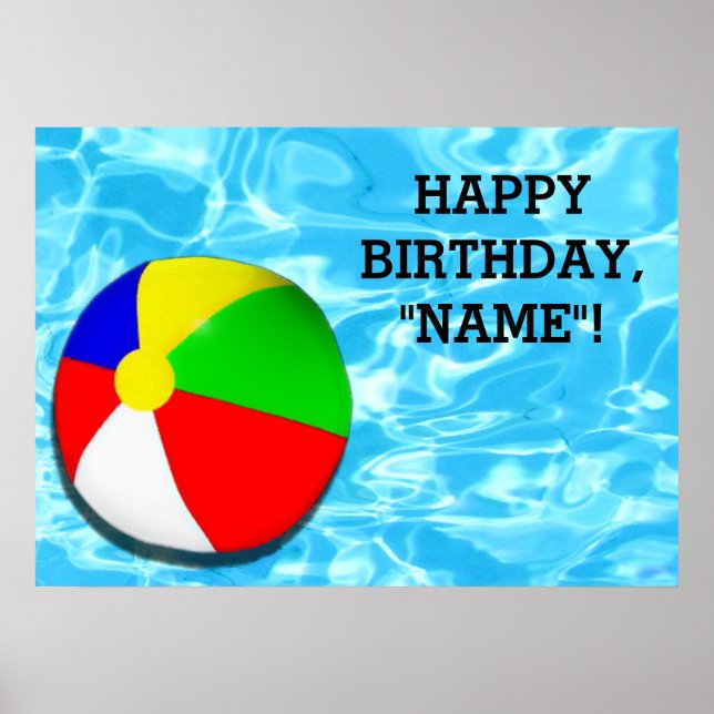 barns födelsedag party dekoration poster (Framsidan)