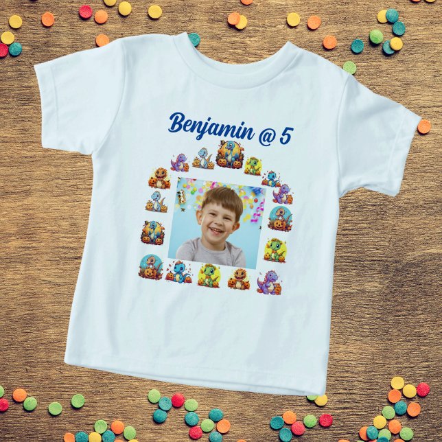 Barns födelsedag Party T shirt Baby Dinosaur Theme (Skapare uppladdad)