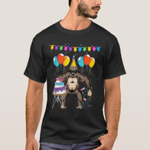 Barns födelsedag Party Zoo Animal Ape Monkey Goril T Shirt