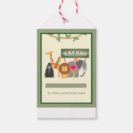 Barns födelsedag Safari Gift Märkre Presentetikett