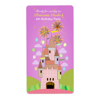 Barns födelsedag Tack Sticker: slott II Fraktsedel