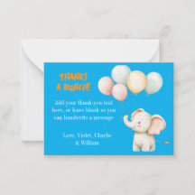 barns födelsedag tackkort för Party-djur