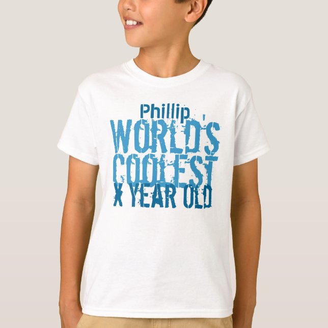 barns födelsedag Tee ANY YEAR World's Coolest V04 (Framsida)