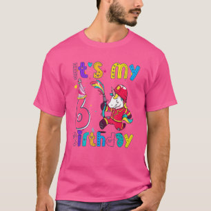 Barns födelsedag-tjejen Unicorn 6e är 6 år gammal T Shirt