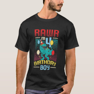 Barns födelsedag Trex Dinosaur 4e födelsedagen Boy T Shirt