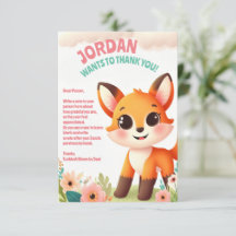 Barns Födelsedagsfest för "Cute Little Fox"