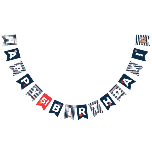 Barns födelsedagsfest med havsdjur vimplar (Alla)