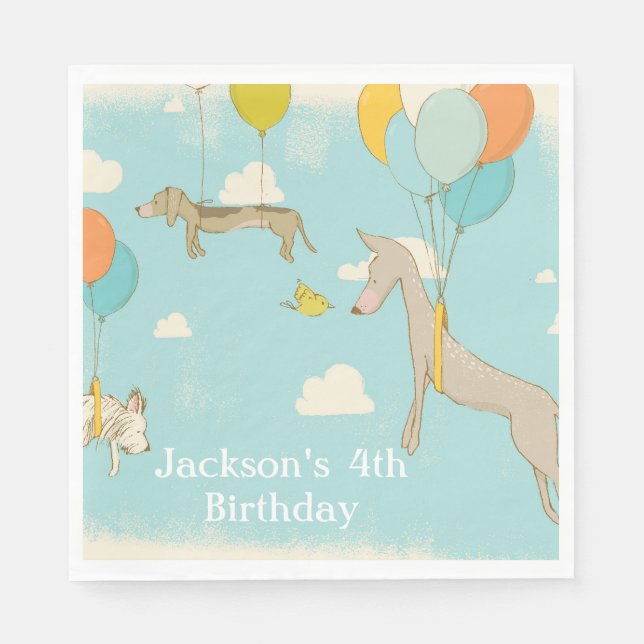 Barns Födelsedagsfest Napkins Pappersservett (Framsidan)