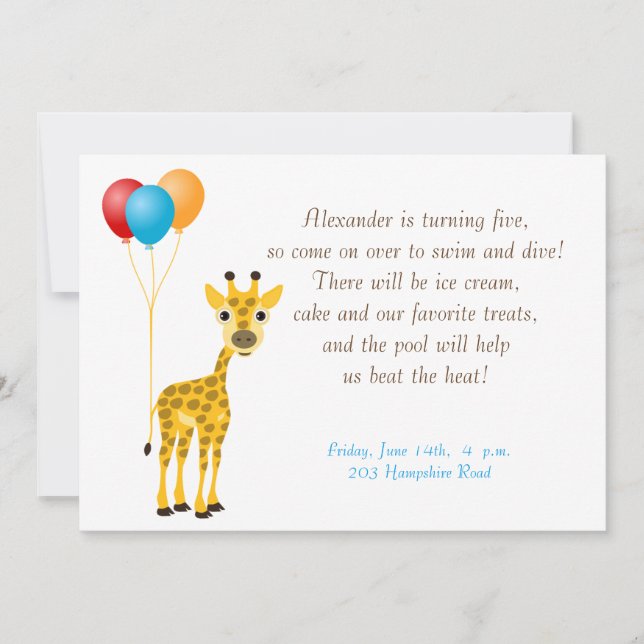 Barns födelsedagsinbjudan inbjudningar (Framsida)