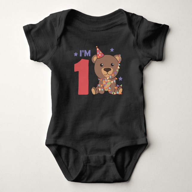 Barns första födelsedag 1 år före födseln t shirt (Framsida)