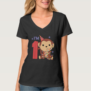 Barns första födelsedag, apa För barn en födelseda T Shirt