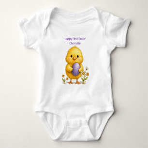 Barns första påsk Söt kyckling med lila ägg T Shirt