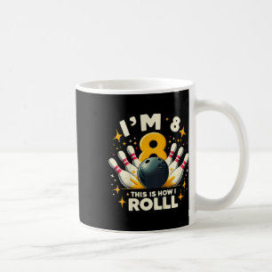 Barns Funny Bowling Födelsedagsfest I är 8 så här  Kaffemugg