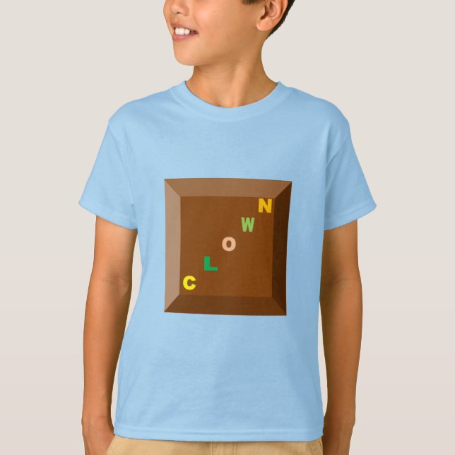 Barns grundläggande T-Shirt Blue DESIGN CLOWN (Framsida)