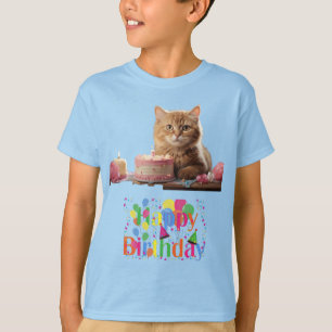 Barns grundläggande T-Shirt Grattis på födelsedage