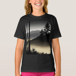 Barns grundläggande T-Shirt med fet svart och vit