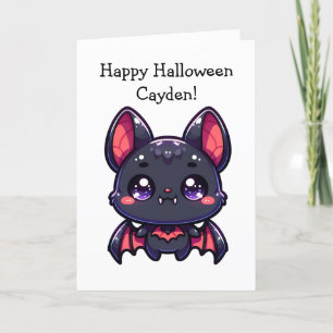 Barns Halloween Fladdermus och färgsida Kort