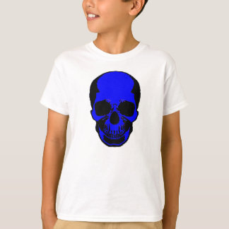 Barns Halloween-shirt - blå Skull Tee Shirt