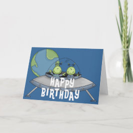 Barns hälsningskort för Alien Grattis på födelseda Kort