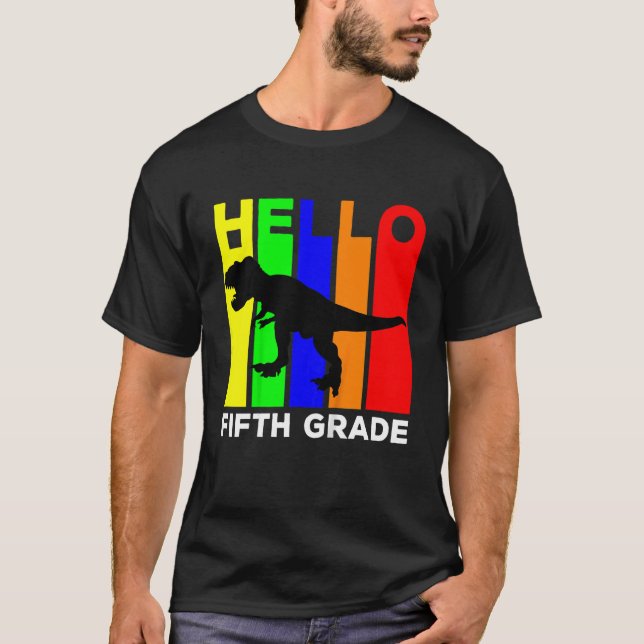 Barns Hej Femte Klass-teamet Back to school Teache T Shirt (Framsida)