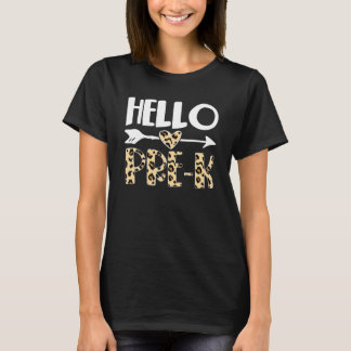 Barns Hej Pre K 2020 Leopard Print Mönster T Shirt