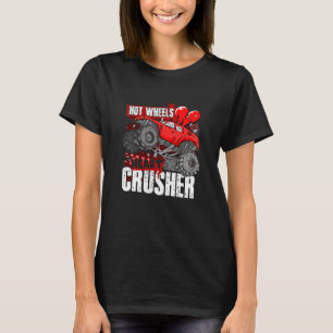 Barns Hett Wheel Valentines day Hearts Crusher Mon T Shirt