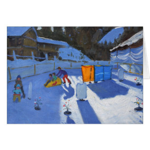 barns isisbana Clusaz 2014 Hälsningskort